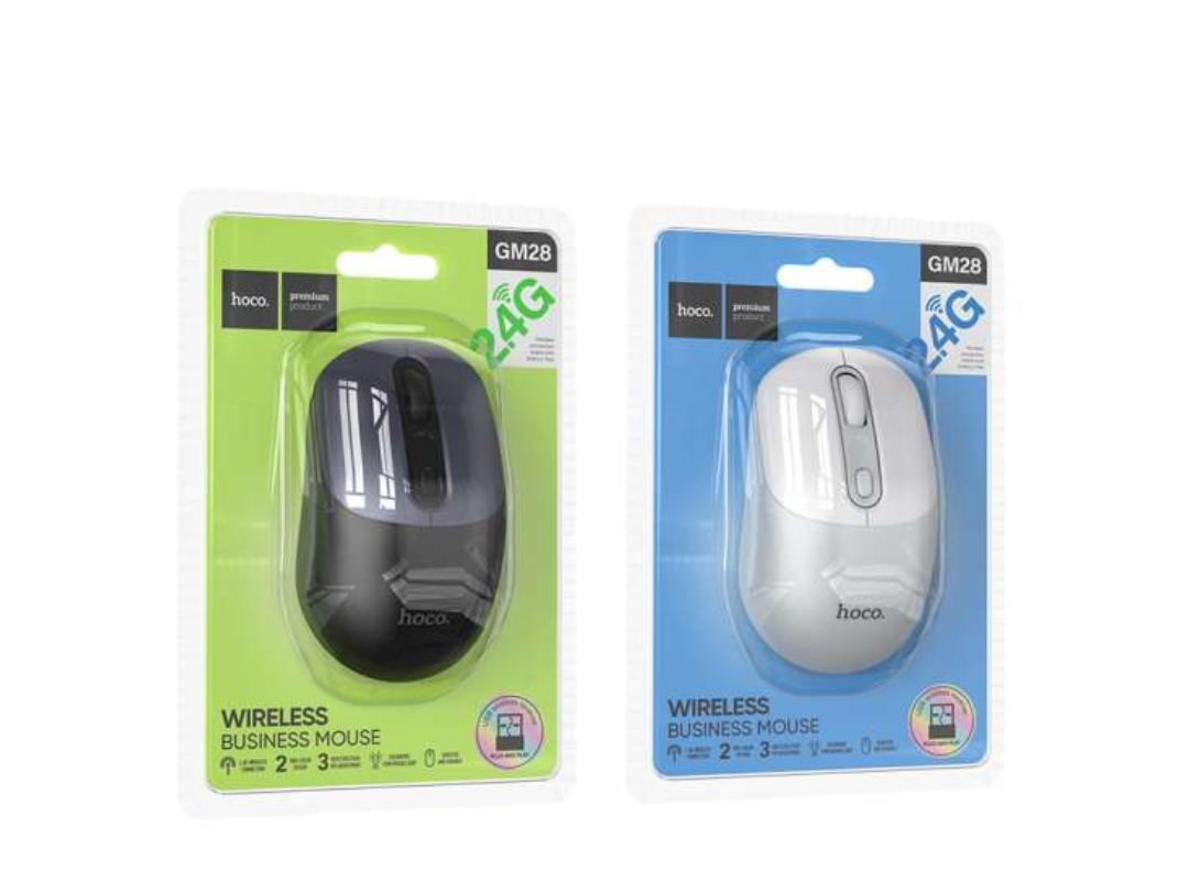 Hoco Wireless Business Mouse 2.4G - High Precision, Ergonomic, White Hoco Wireless Business Mouse 2.4G - High Precision, Ergonomic, White